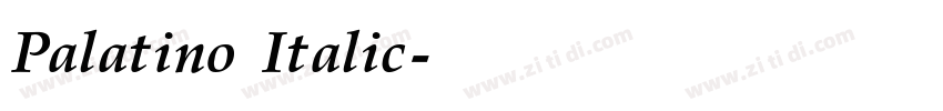 Palatino Italic字体转换